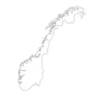Mapa do Reino da Noruega vetor clip-art